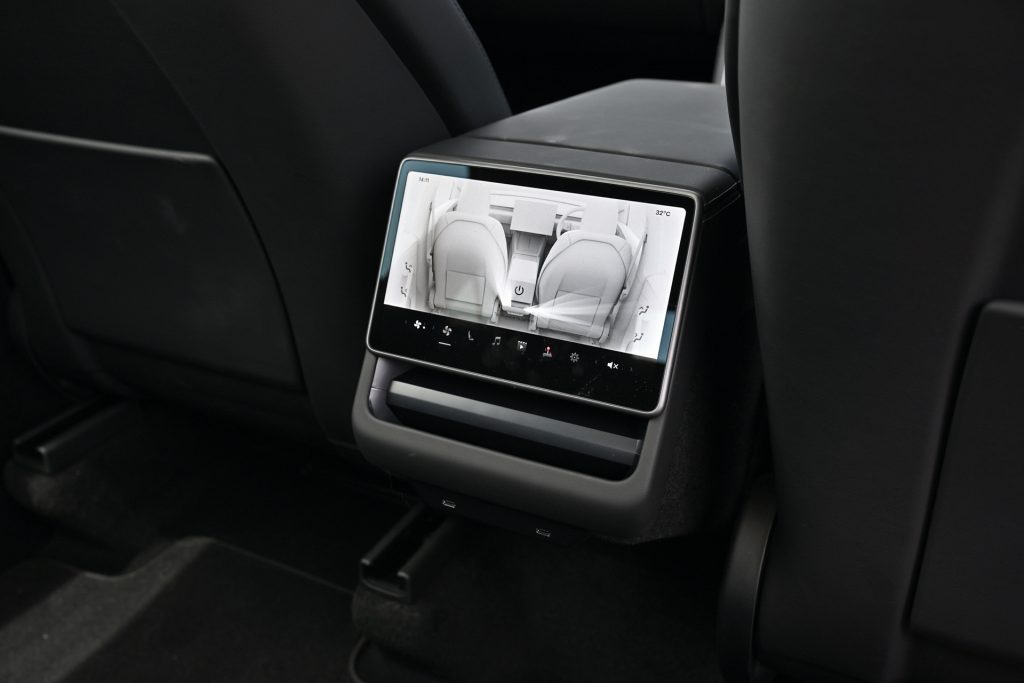 Tesla Model Y rear screen