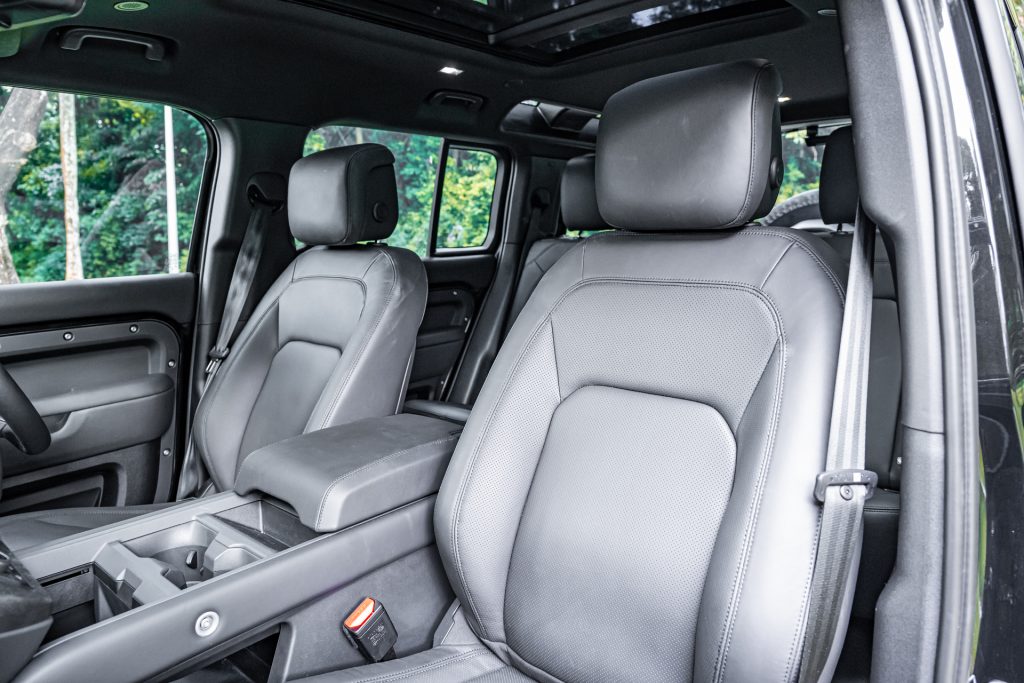 Land Rover Defender 110 front seats