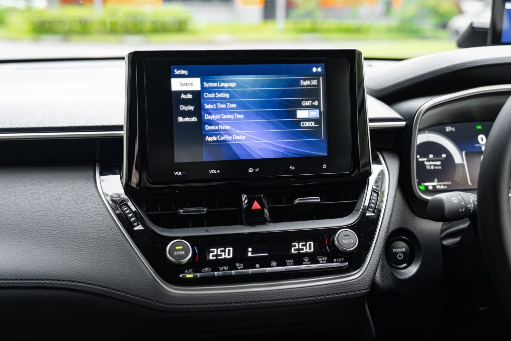Toyota Corolla Cross Hybrid infotainment screen