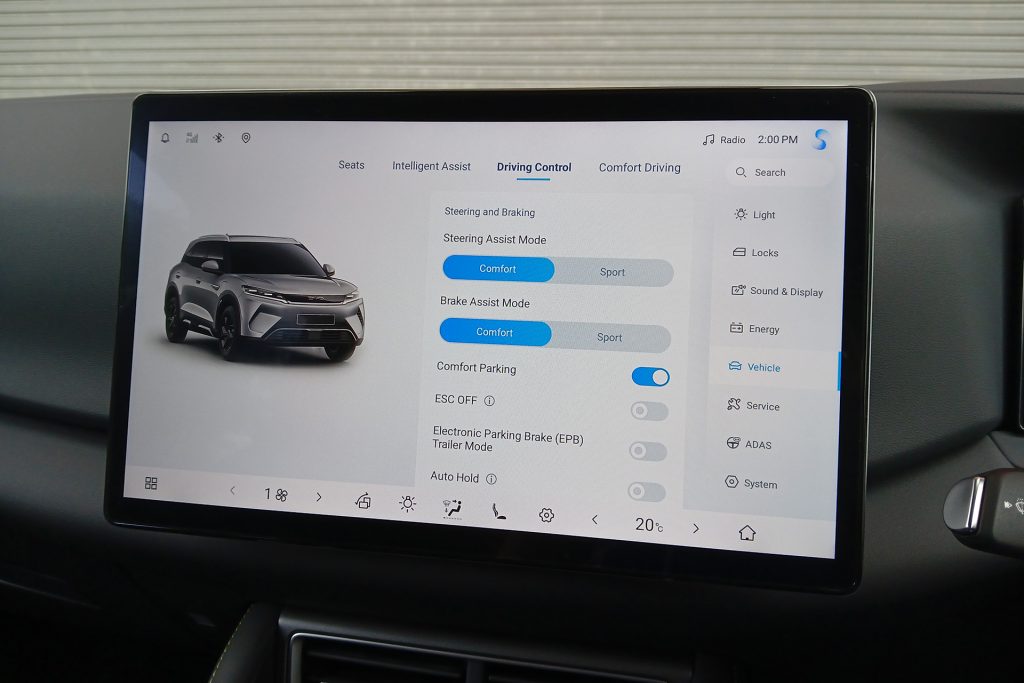 BYD Atto 2 centre screen
